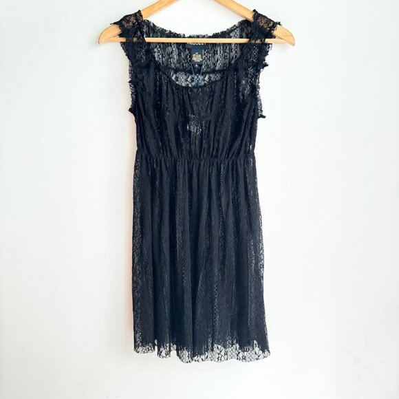Vintage Request Black Lace Babydoll Chemise Top S NWT - Picture 2 of 7
